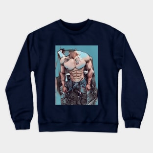 Muscle Bound Abs Art Crewneck Sweatshirt